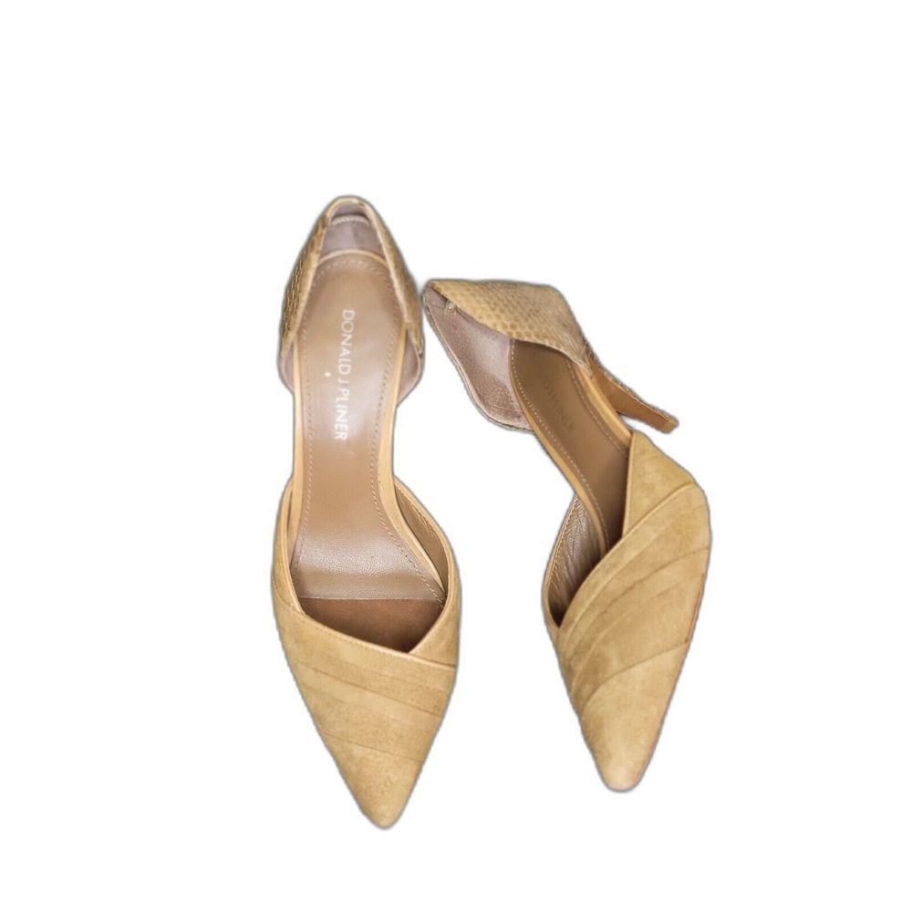 Donald Pliner Snake print heels And Suade 6M Heel Size 6
